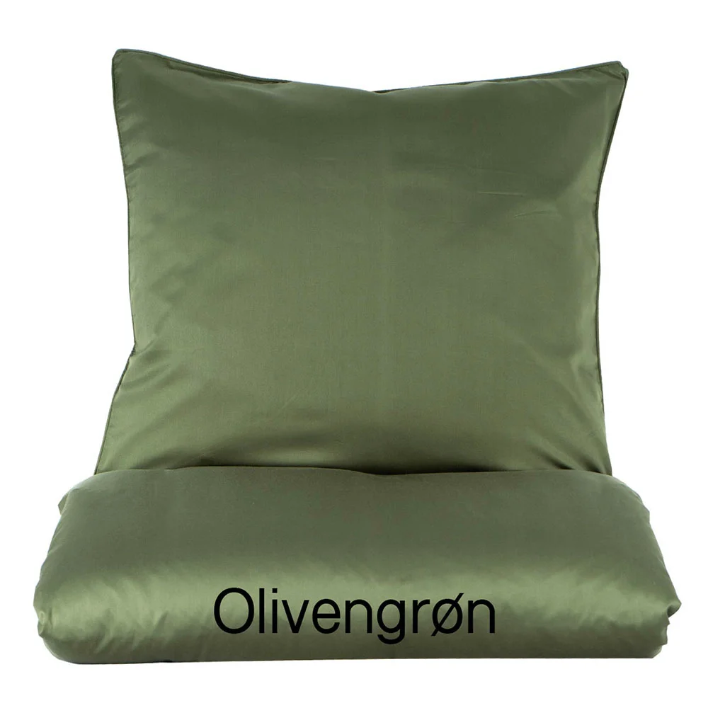 olivengrøn_enkelt_sengetøj